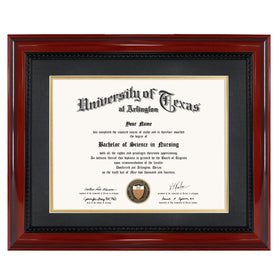 GMFrames 8.5x11 diploma frame with mat in cherry finish for certificates