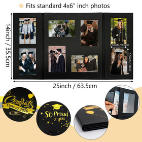GMFrames graduation frame dimensions displayed, 24.4 by 13.8 inches for wall or shelf display
