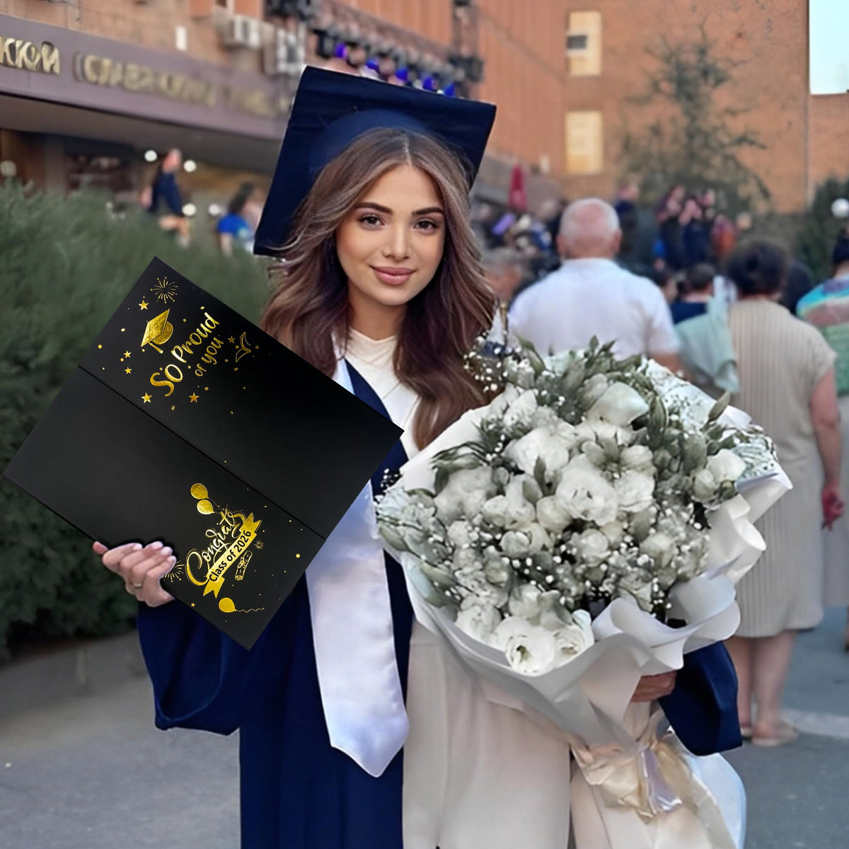 GMFrames graduation frame slots demonstrated for 4x6 photos with secure slide-in inserts