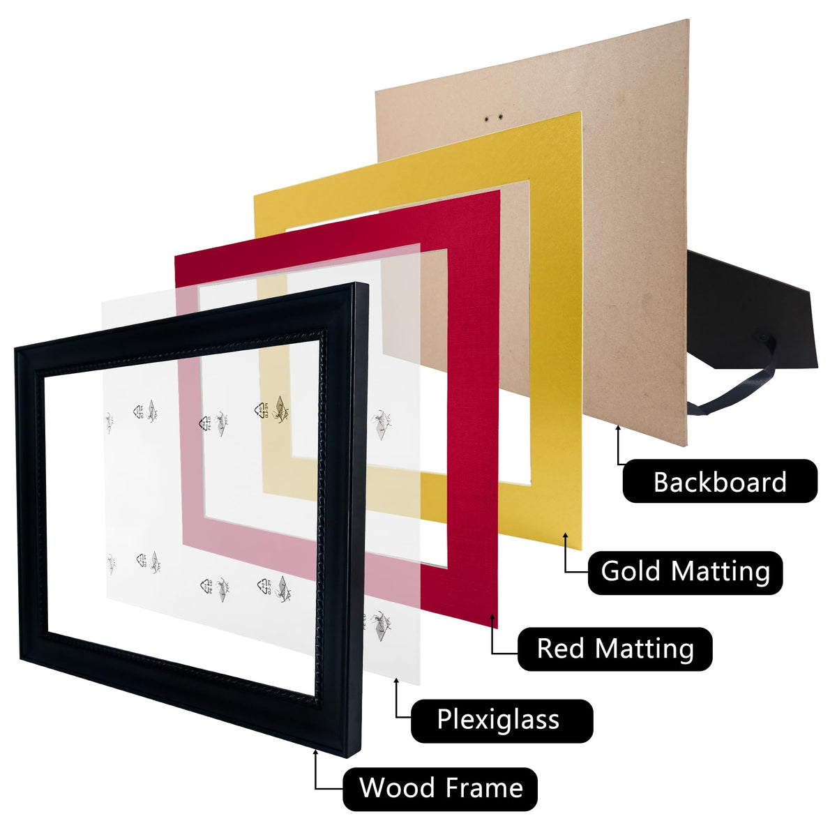 GMFrames intricate black rope detail adds elegant texture to any award.