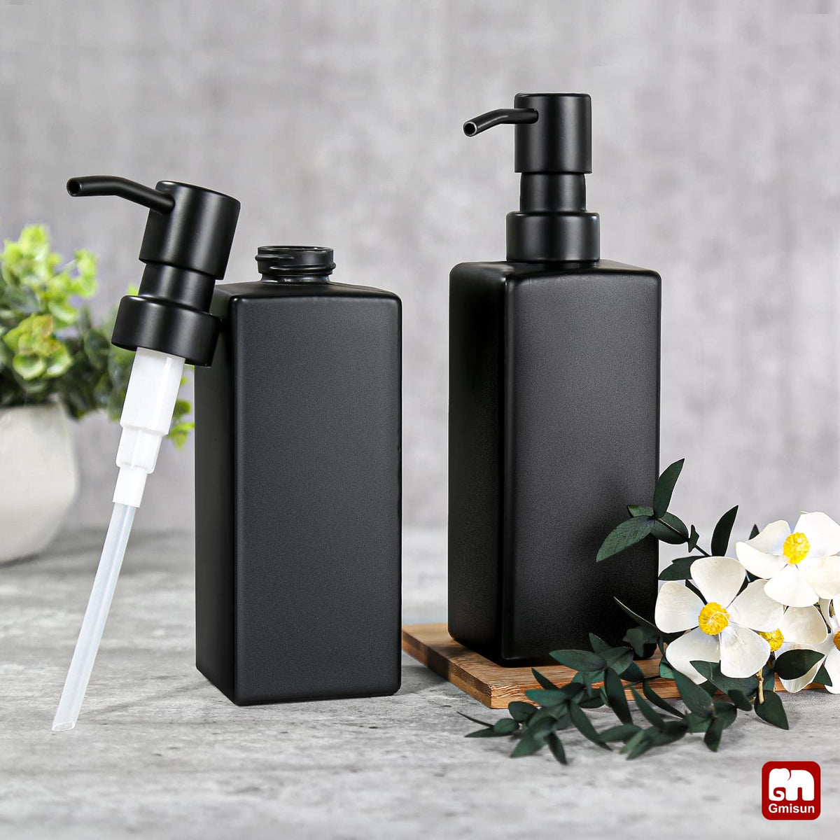 GMISUN 12oz dispenser helps reduce refills and keeps liquids organized