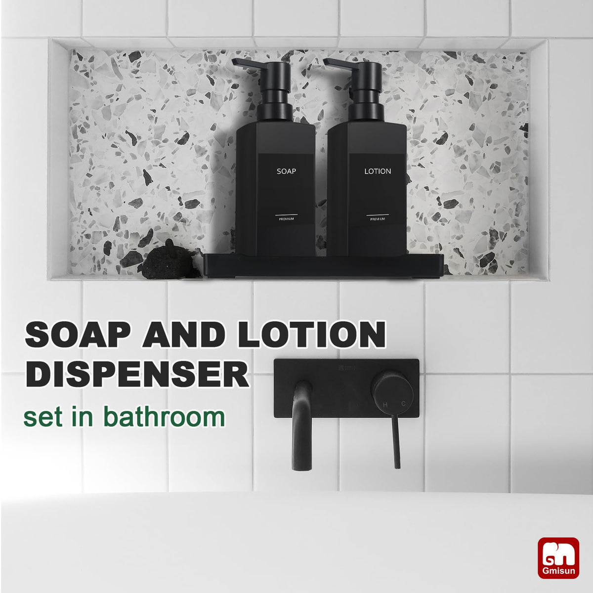 GMISUN dish soap dispenser proves practical and elegant on modern counters.