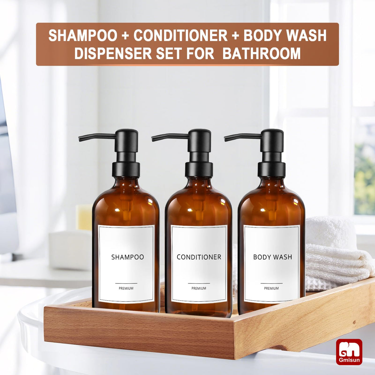 GMISUN hand soap, dish soap, lotion compatible dispenser.