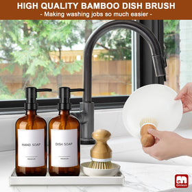 GMISUN two-pack amber glass dispensers for tidy counters