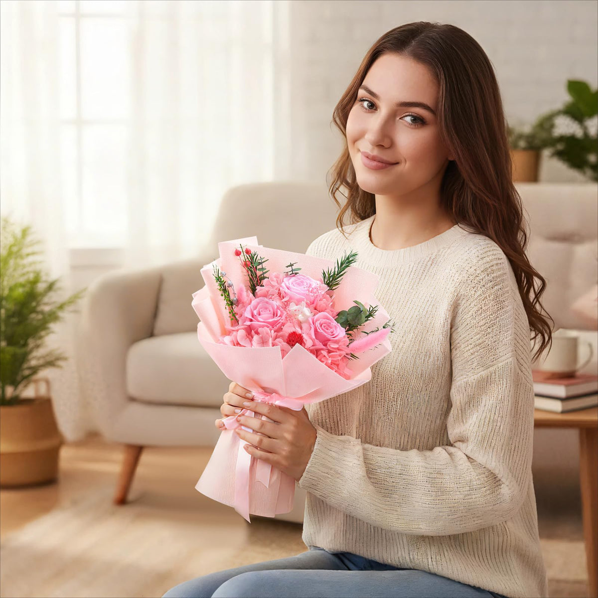Gnifot home decor centerpiece, long-lasting elegance for any room.