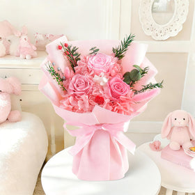 Gnifot transit-suitable bouquet, minimal shedding during shipping.