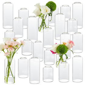 GNILLKO glass bud vases set of 24 in clear glass for elegant centerpieces.
