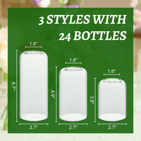 GNILLKO vases 3 sizes 8 pieces each offering versatile floral arrangements.