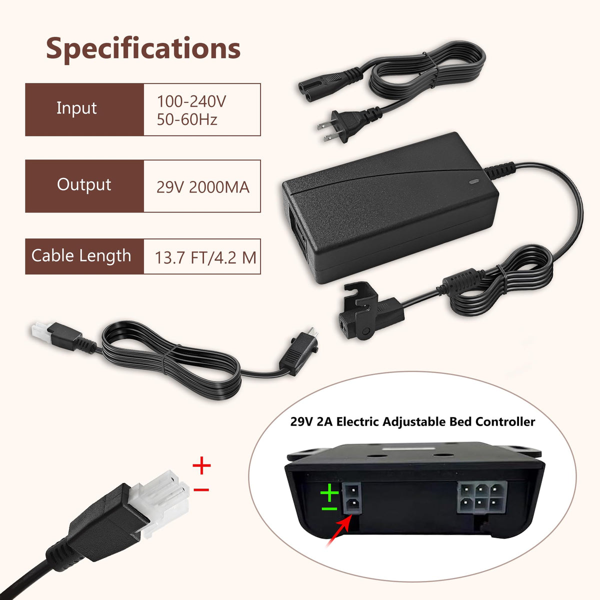 GnoTis replacement parts pack includes cord, adapter, and AC cord