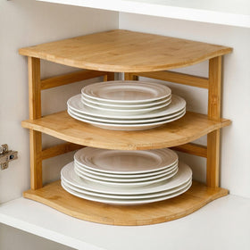 Goaste Desk organization with bamboo shelf keeps supplies tidy