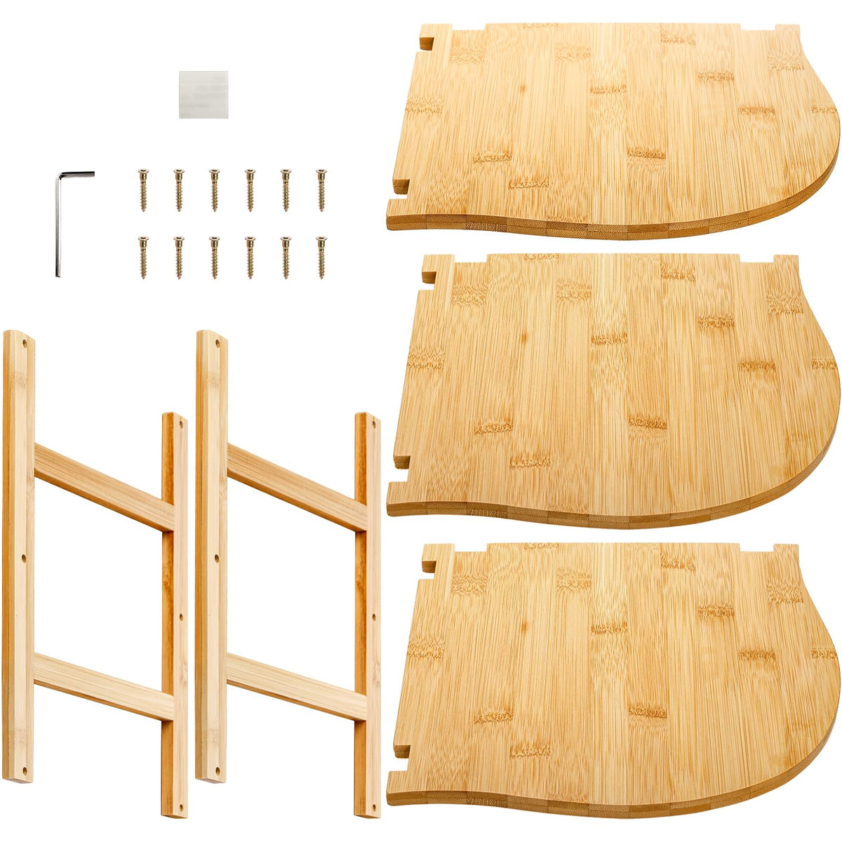 Goaste Corner shelf plate rack helps tidy plates in pantry