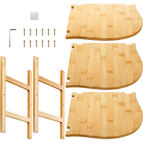 Goaste Corner shelf plate rack helps tidy plates in pantry