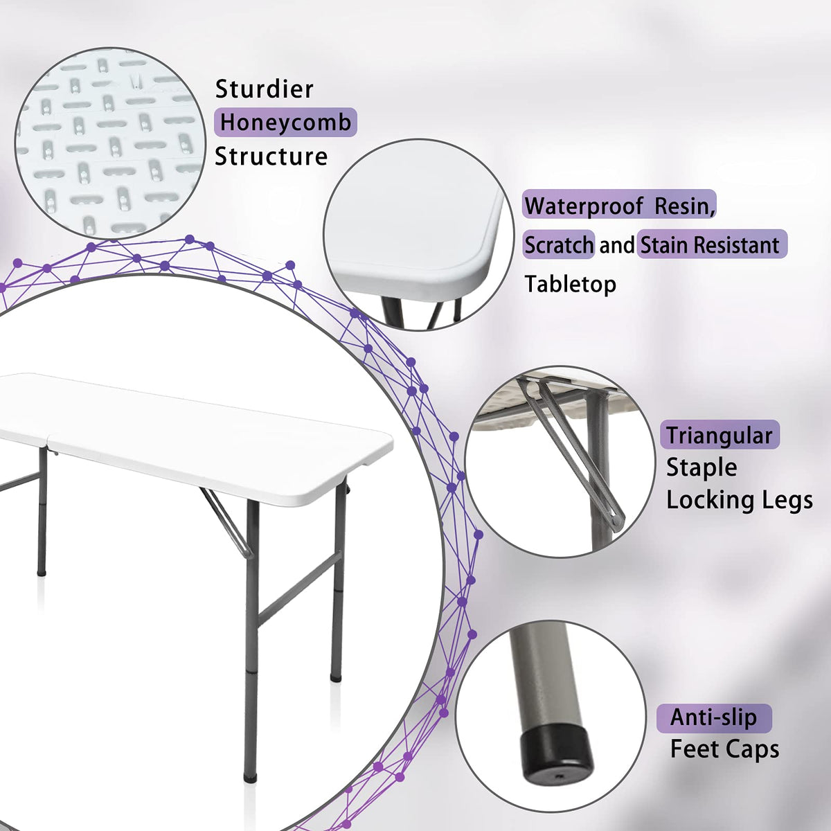 Gocamptoo portable table on a patio ready for gatherings