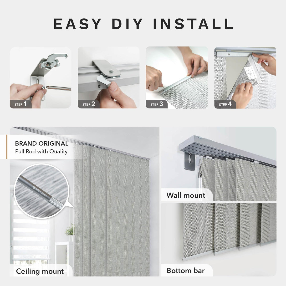 GoDear Design wall or ceiling mount option for flexible installation