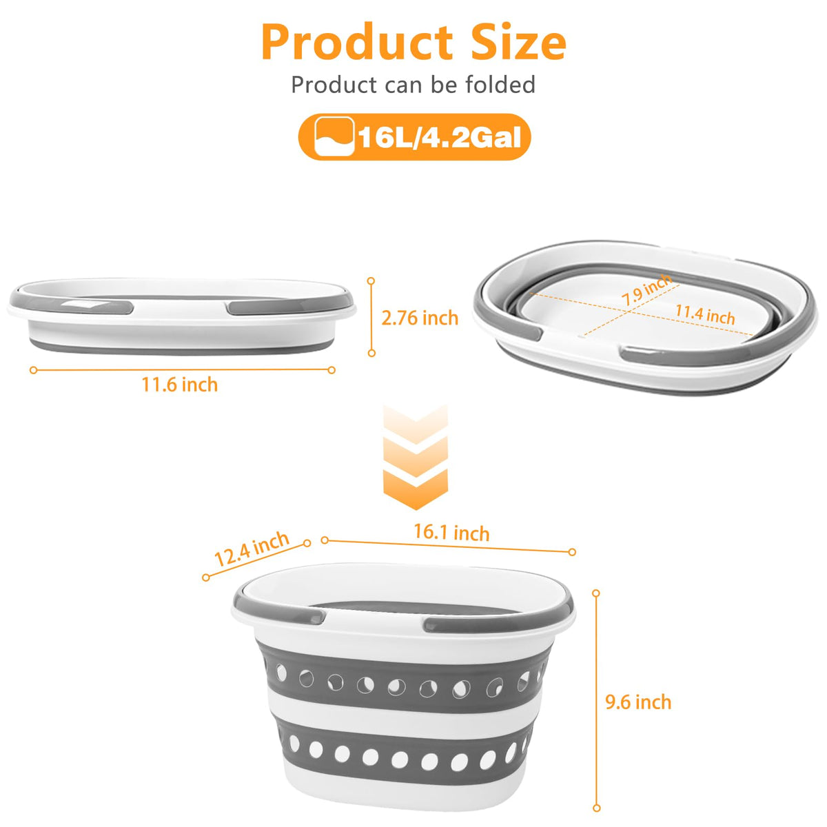 Goderewild reinforced rim laundry basket with sturdy frame for durable daily use.