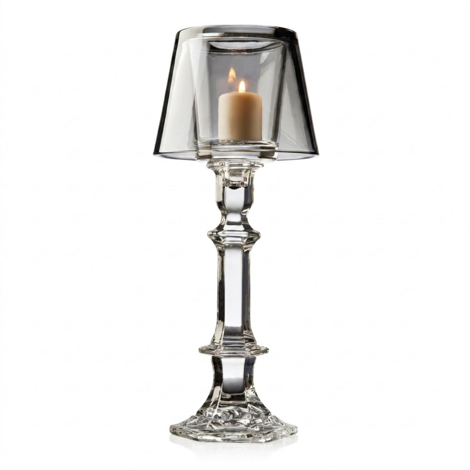 Godinger Villa Marca Votive Lamp grey crystal on a table centerpiece
