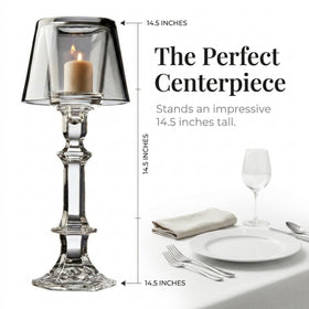 Godinger Villa Marca Votive Lamp grey crystal with coordinating decor