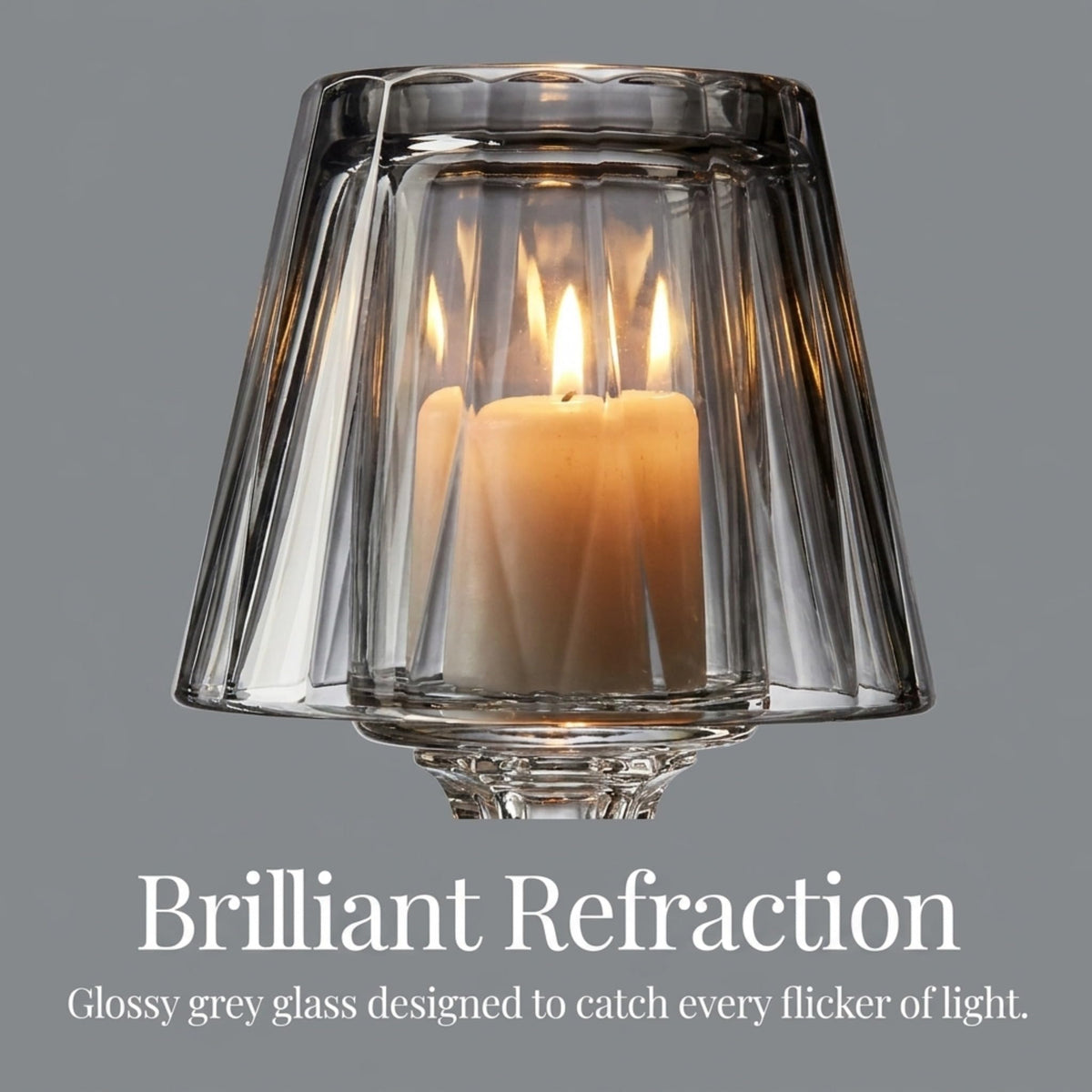 Godinger Villa Marca Votive Lamp grey crystal gift-ready display