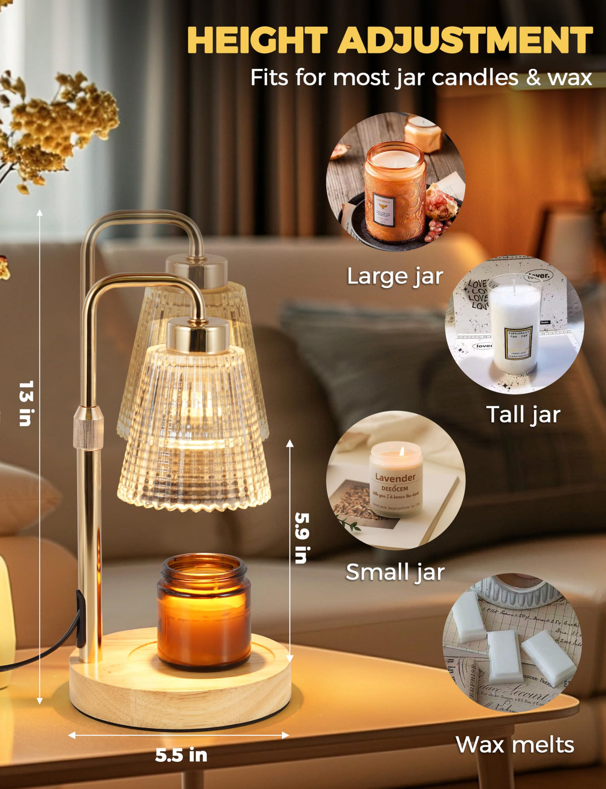 GODONLIF height-adjustable pole fits various jar sizes for versatility.