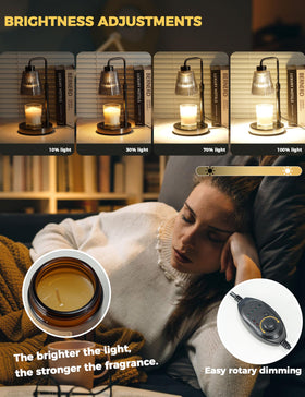 GODONLIF dimmable wax melt warmer controls melting speed and scent release.