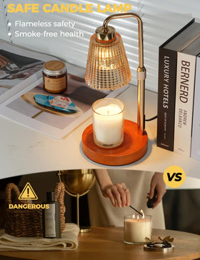GODONLIF Gold Candle Warmer Lamp dimmable control for customized melting speed