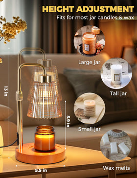 GODONLIF Gold Candle Warmer Lamp safe, flame-free design for families