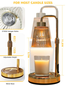 GODONLIF Gold Warmer Lamp includes two bulbs for even warmth