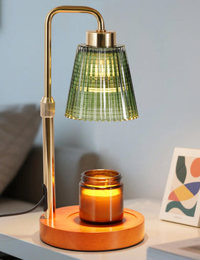 GODONLIF green candle warmer lamp with timer melts wax safely without flame