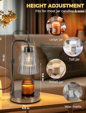 GODONLIF height-adjustable candle warmer adapts to jar sizes for versatile decorating.