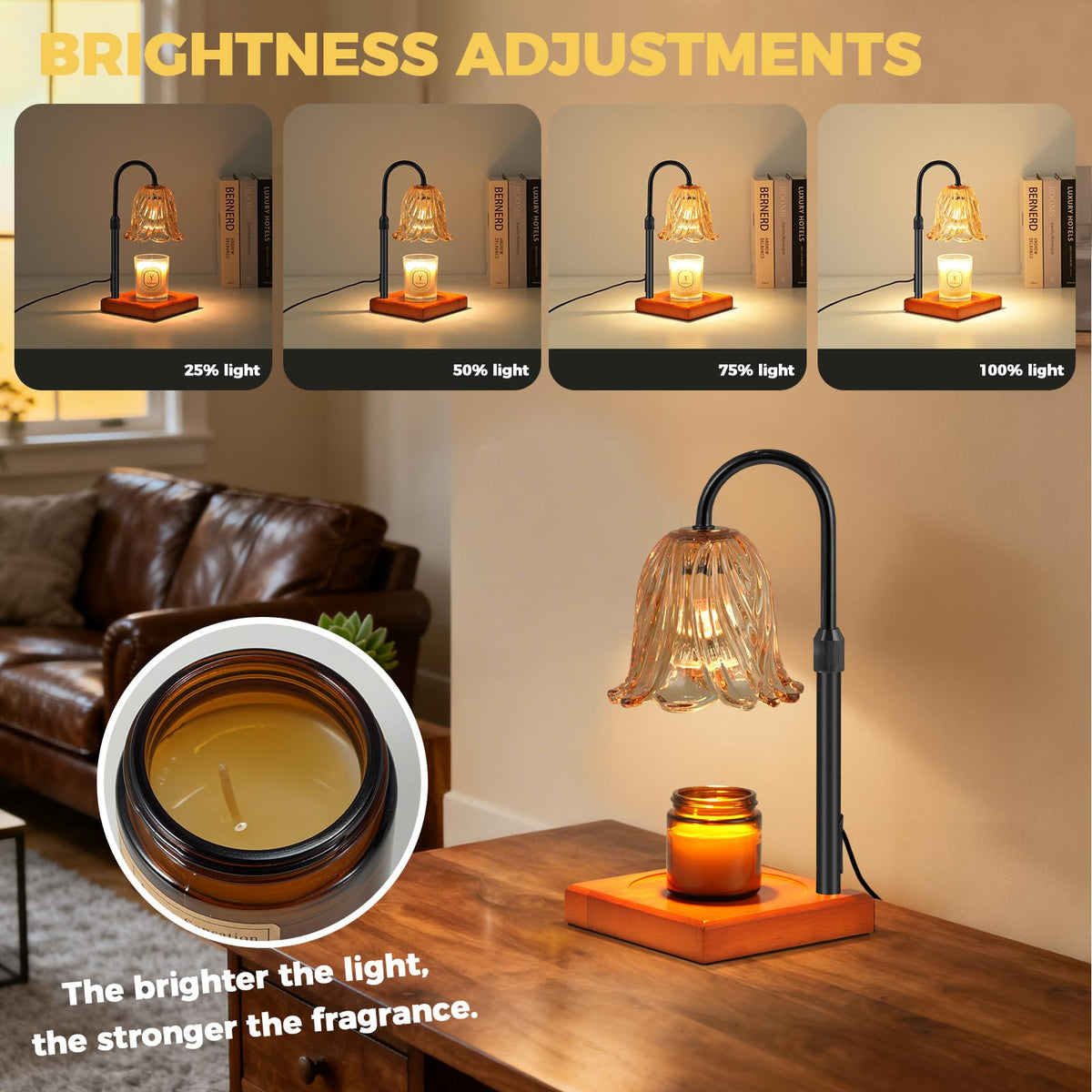 Flameless safety design of GODONLIF candle warmer lamp