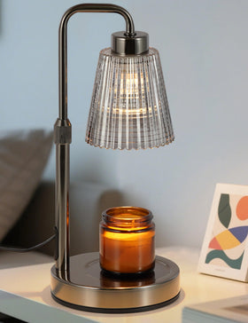 GODONLIF silver-gray candle warmer lamp delivers a safe, flame-free ambiance for homes with children.