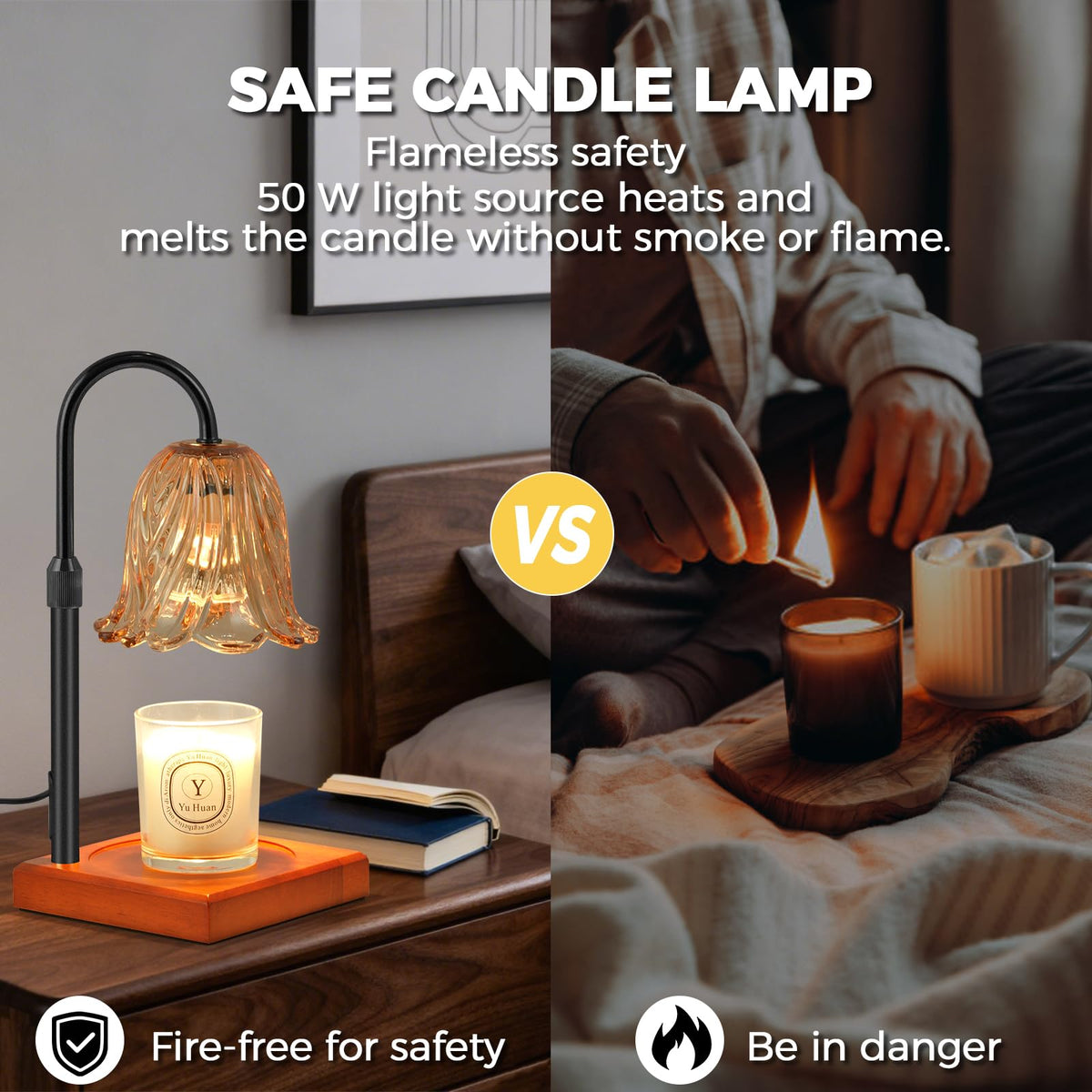 Top-down fragrance release from GODONLIF wax melt warmer