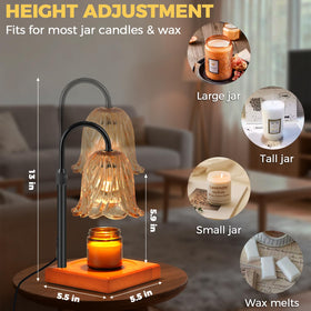 GODONLIF warmer with wooden base and metal lamp body on a shelf