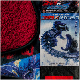 Godzilla sherpa fleece blanket offers soft warmth for movie marathons.