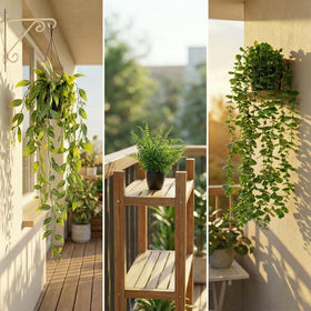 GOEJGSDJ artificial hanging ivy adds vertical greenery above desks without maintenance