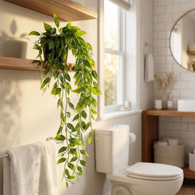 GOEJGSDJ potted plants on shelf showcase texture and depth