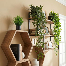 GOEJGSDJ realistic potted grass for shelves and mantels, no watering needed