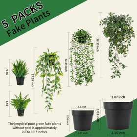 GOEJGSDJ realistic potted ivy for windowsills with lush color year-round