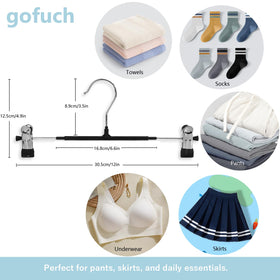 Gofuch heavy-duty non-slip clips keep trousers securely in place.