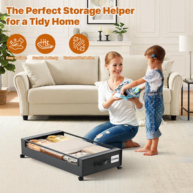 GoFujuco under-bed storage features a dust-proof zipper and lid.