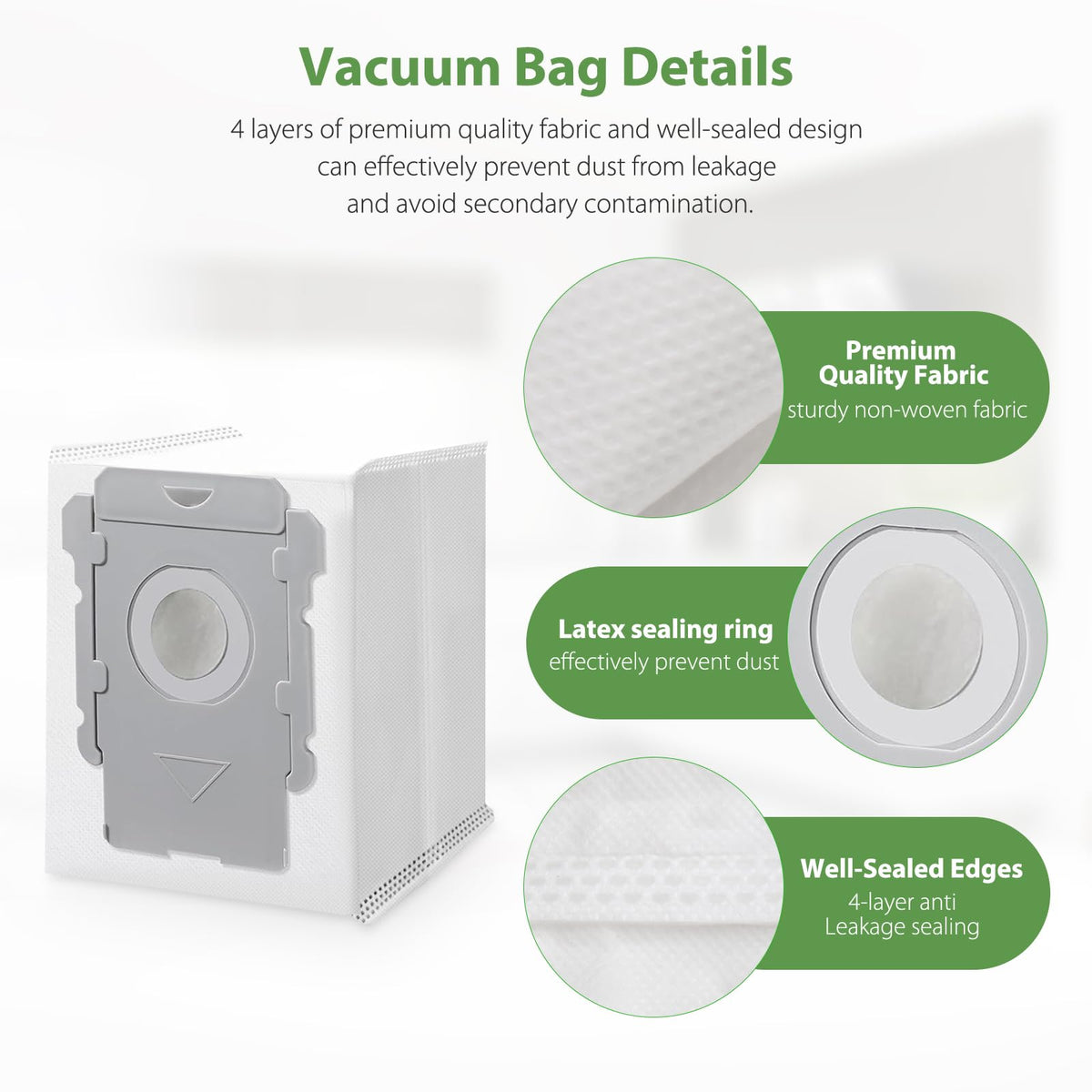 GOFWE Roomba j7/j7Plus bags enabling efficient debris containment.