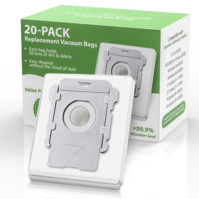 GOFWE Roomba bags package showing 20-pack compatibility across Roomba models