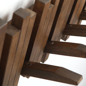 GOGREEBELL Acacia wood walnut finish highlights rich grain and durability.