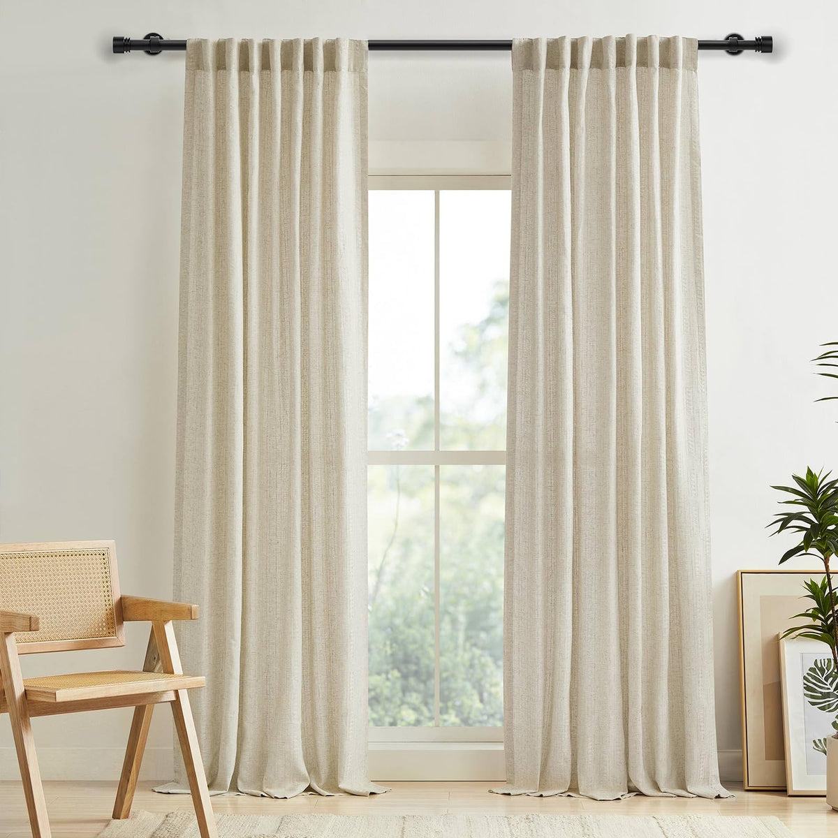 Gogrinliv 70in curtain rod all-metal construction ensures lasting durability.