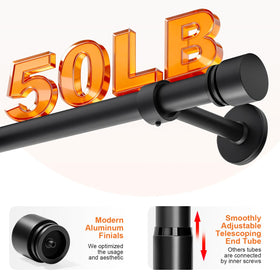 Gogrinliv rod supports long spans and large windows without sagging.