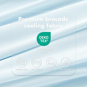 GOHERO blanket fabric close-up shows silky brocade texture ideal for travel