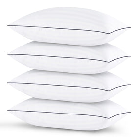 GOHOME pillow queen 4 pack packaged for storage and gifting.