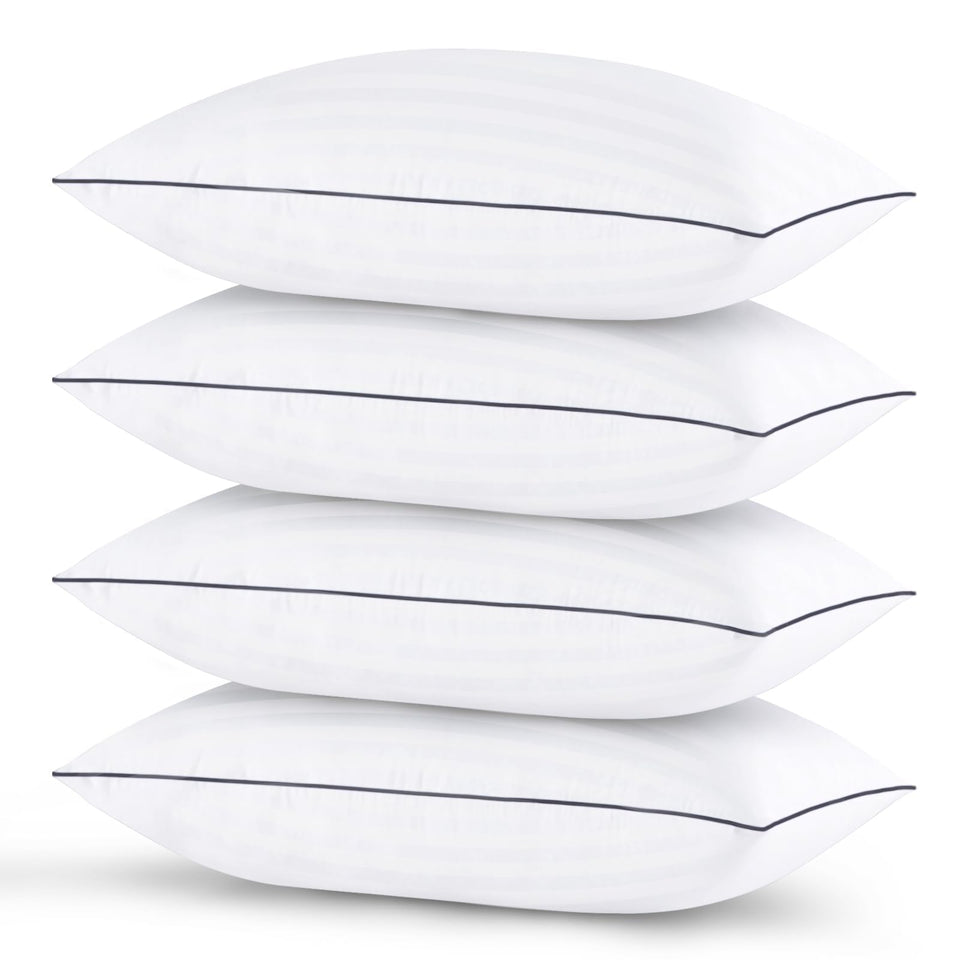 GOHOME pillow queen 4 pack packaged for storage and gifting.