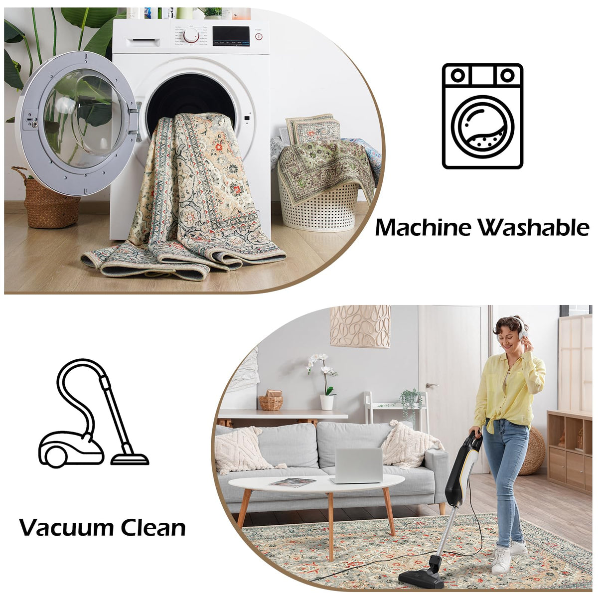 Goideal bedroom nursery rug delivers soft, cozy touch for restful spaces.