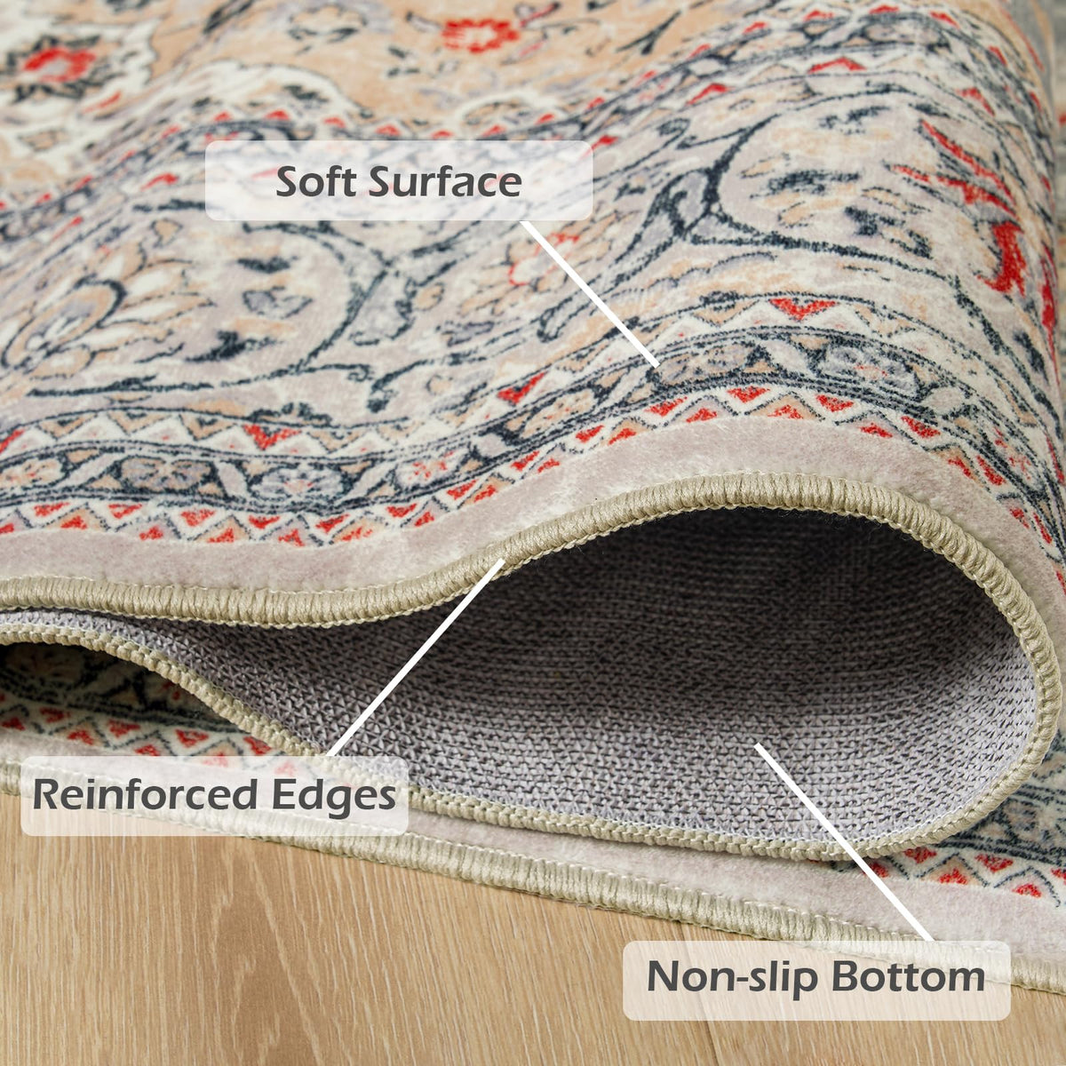 Goideal entryway kitchen rug protects floors in high-traffic zones.